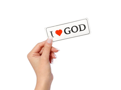 I Heart God Sticker