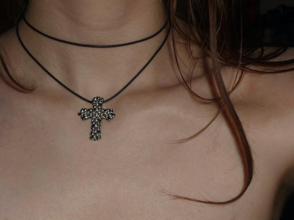 Silver Cross Necklace - Small